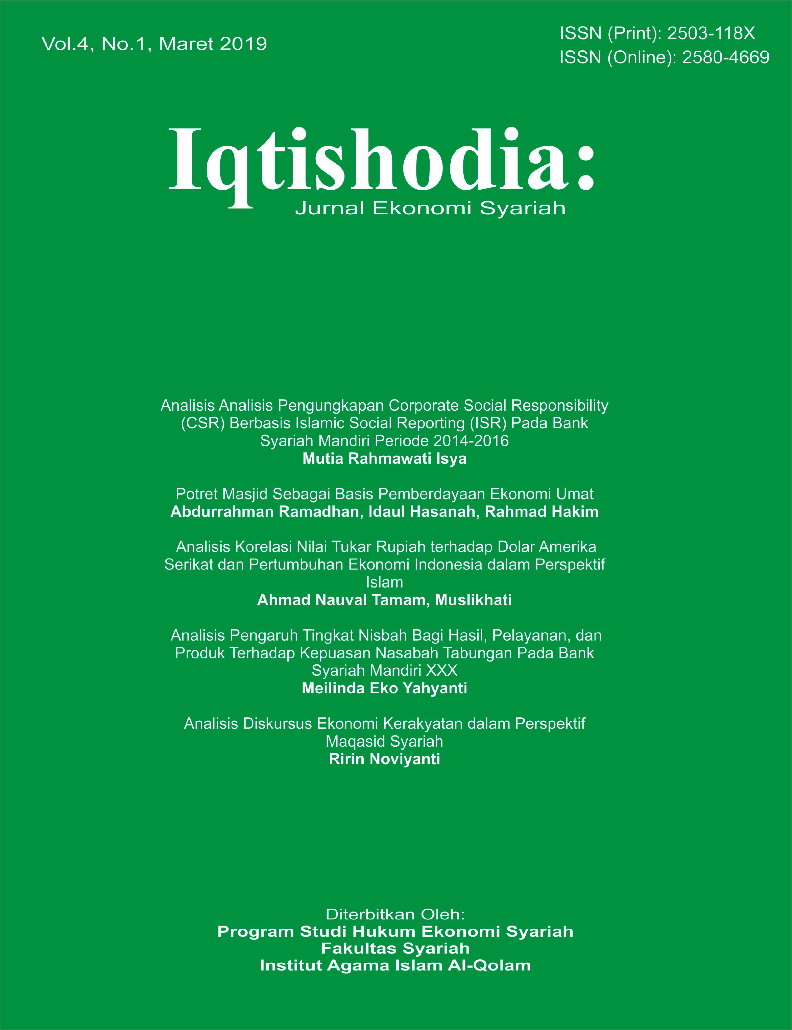 Archives Iqtishodia Jurnal Ekonomi Syariah