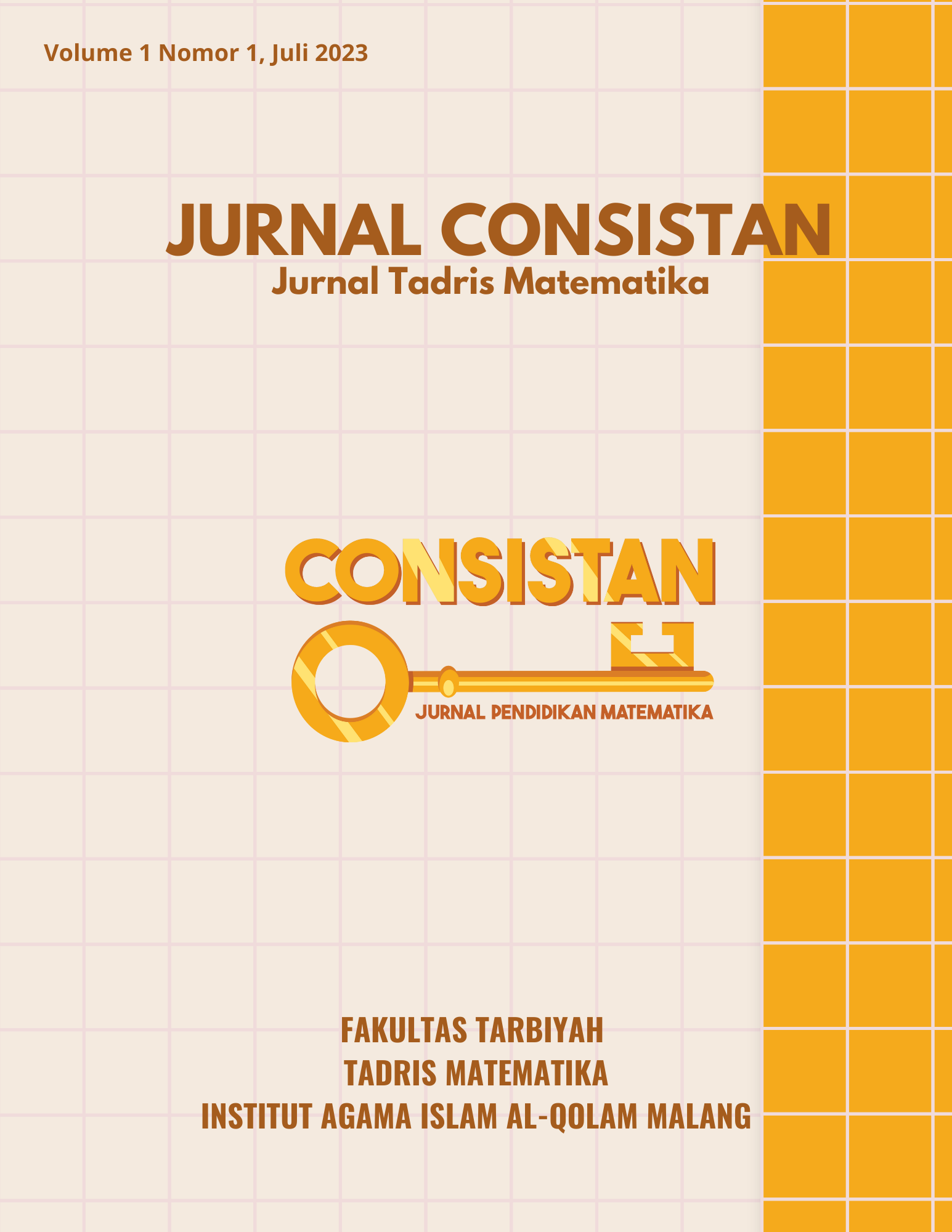 					View Vol. 1 No. 01 (2023): Consistan : Jurnal Tadris Matematika
				